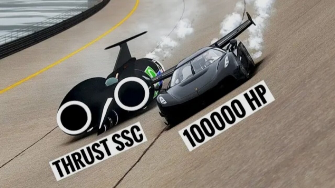 100000 HP Koenigsegg Jesko Black Devil vs Thrust SSC at Special Stage Route X