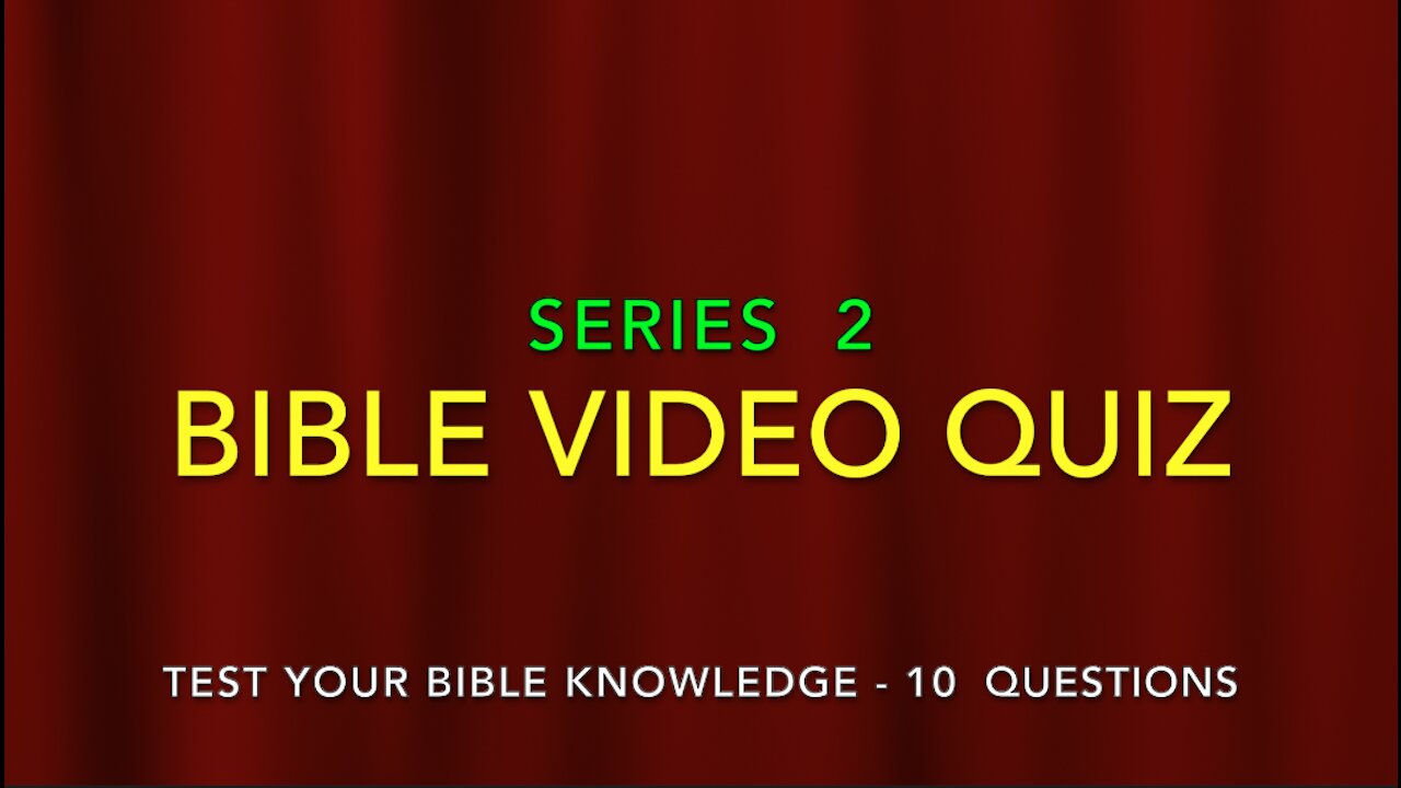 BIBLE VIDEO QUIZ GAME {Series 2} Challenge Your Friends or Small Group