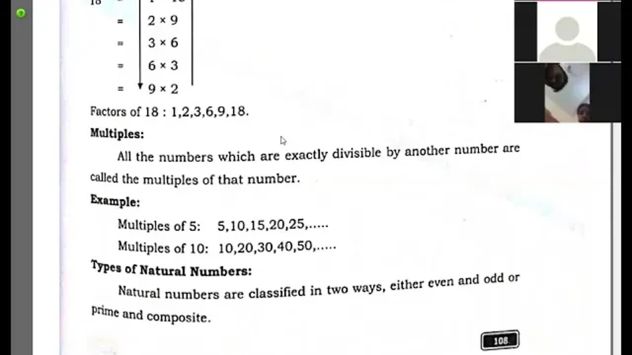 CLASS 6 Maths A LEC 1 11 8 20