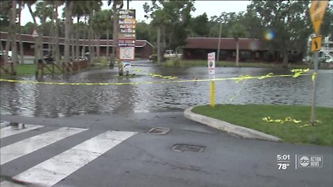 High tide and winds flood near Macraes