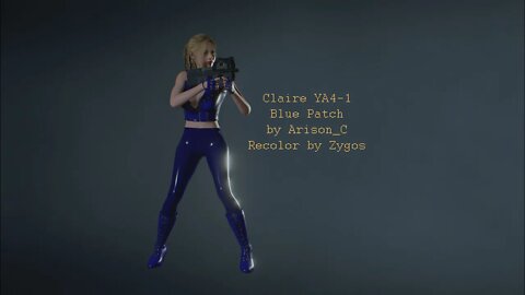 Resident Evil 2 Remake Claire YA4-1 Blue Patch outfit