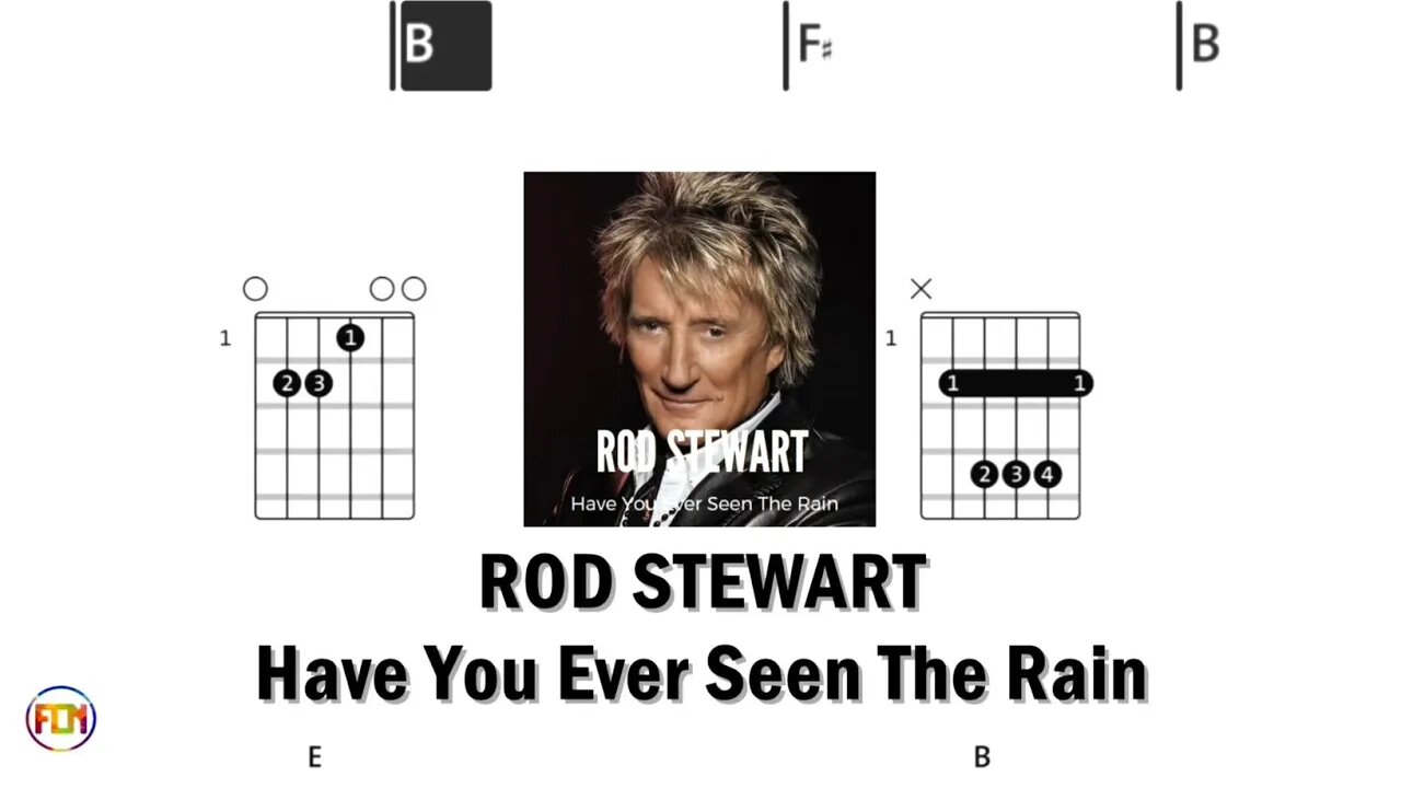 ROD STEWART Have You Ever Seen The Rain - (Chords & Lyrics like a Karaoke) HD