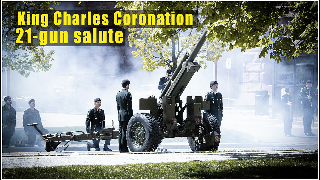 21-gun salute at King Charles coronation Toronto - Queens Park