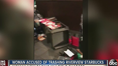 Deputies: Woman denied change for bus trashes Riverview Starbucks