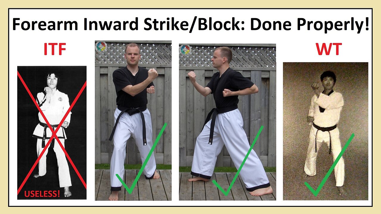 Baehr Taekwondo: Moves The ITF Got Wrong: Forearm Inward Strike Block