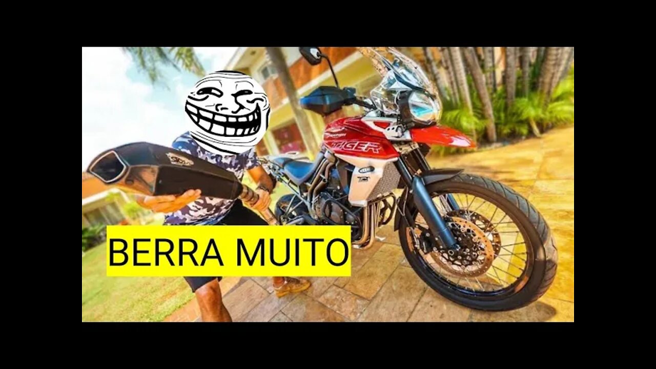 COLOQUEI UM ESCAPE ESPORTIVO NA TIGER 800!!!