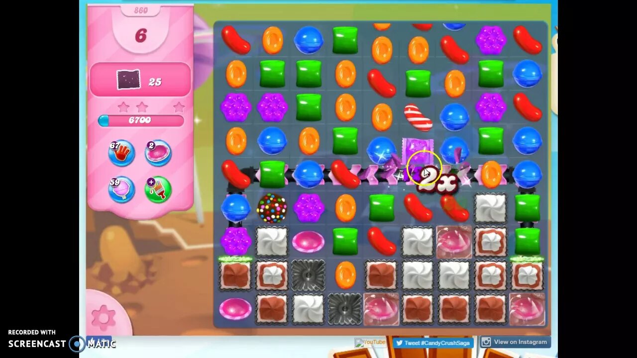 Candy Crush Level 860 Audio Talkthrough, 3 Stars 0 Boosters