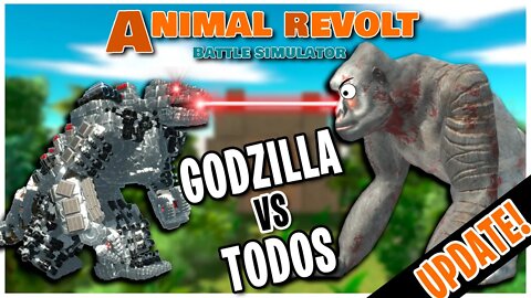 Update! Godzilla agora com laser vs todas as unidades - Animal Revolt Battle Simulator ARBS