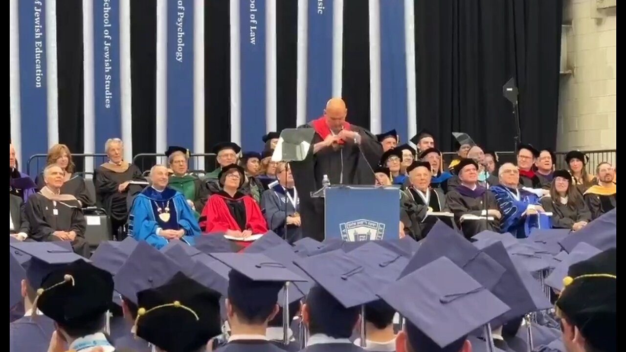 John Fetterman Condemns Harvard's Antisemitism At Yeshiva University Graduation