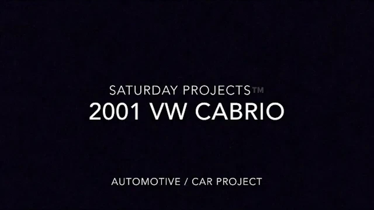 Saturday Projects™.com | 2001 Volkswagen Cabrio - 2 | Up on jacks and water pump removal.