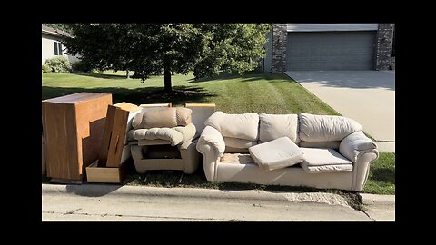 Carrying junk to the curb