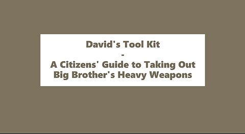 [Electronic Book] David's Toolkit - A Citizen's Guide to Taking out Big Brother's Heavy Weapons