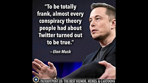 Elon Musk calls out Deep State hunter biden laptop conspiracy theory to be true