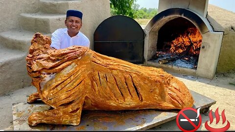 200 KG WHOLE BEEF ROAST | 4 Hours Roasting a Whole Buffalo in Tandoor |