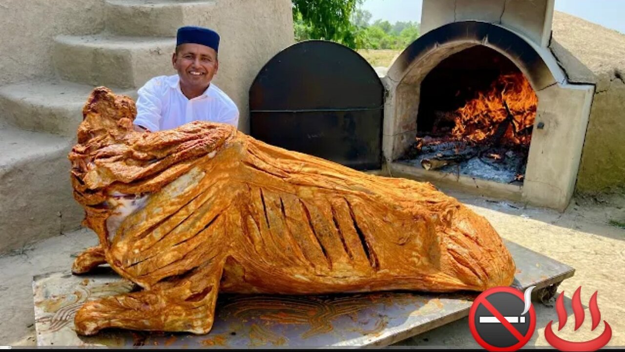 200 KG WHOLE BEEF ROAST | 4 Hours Roasting a Whole Buffalo in Tandoor |