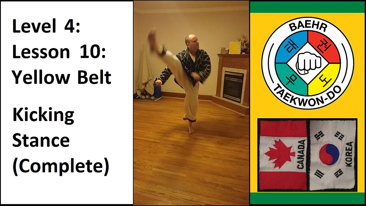 Baehr Taekwondo: 04-10: Green Stripe: Kicking Stance (Complete)
