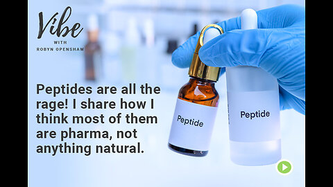 Peptides are all the rage! I share how I think most of them are pharma, not anything natural.