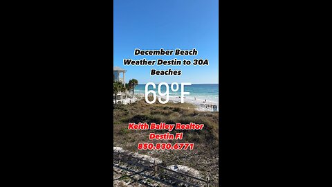 December Beach Weather Destin Florida