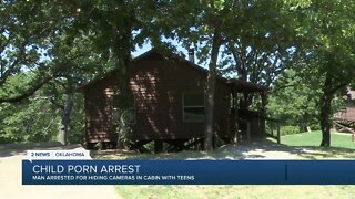 Broken Arrow man arrested after hidden cameras discovered in rented cabin by teens