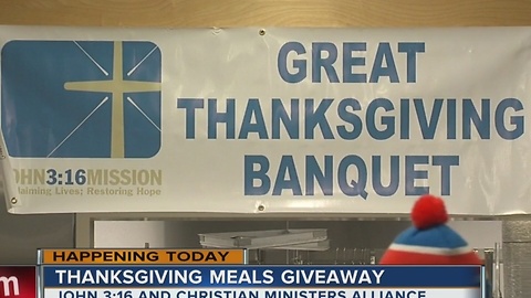 John 3:16 Mission serving Thanksgiving meals to local families