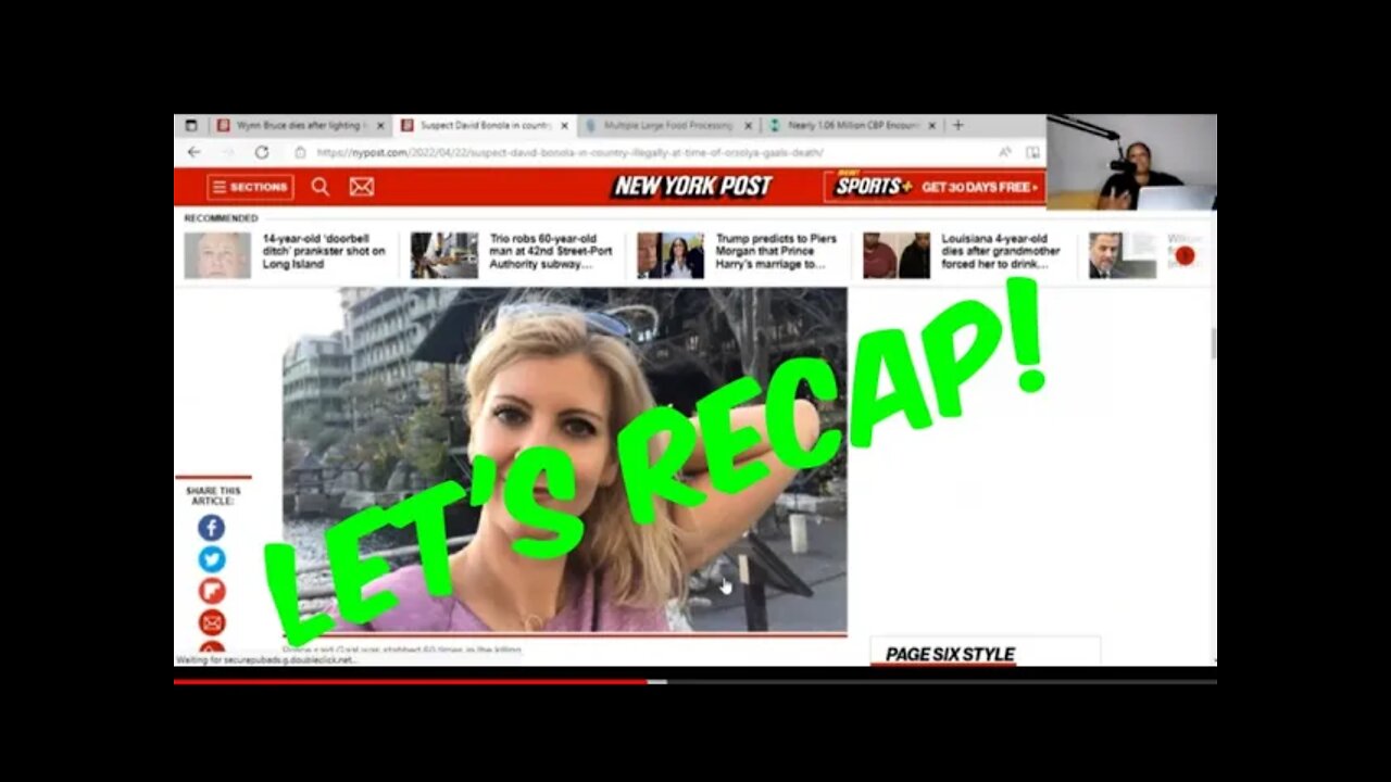 Woman stabbed 44 times by illegal immigrant, Our food is being destroyed...