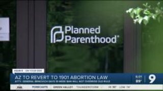 Attorney General Mark Brnovich says 1901 abortion law is "back in effect"