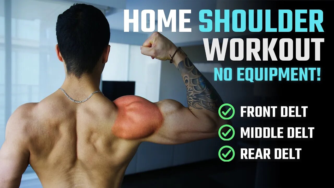 How To Grow Bigger Shoulders At Home (NO WEIGHTS WORKOUT)