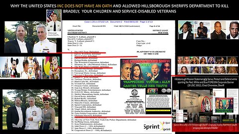 WHY THE UNITED STATES INC DOES NOT HAVE AN OATH AND ALLOWS HILLSBOROUGH SHERIFFS DEPT TO KILL