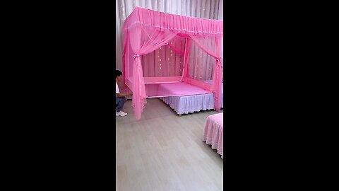 Transform your bedroom into luxurious retreat with these elegant ruffle tassel bed curtains canopy