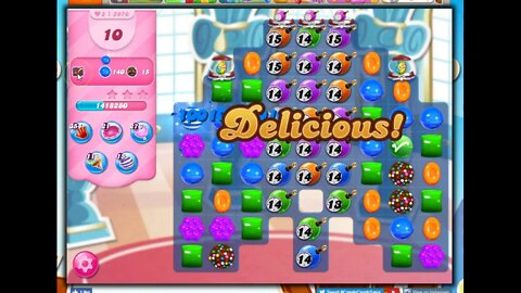 Candy Crush level 2976 Talkthrough, 14 Moves 0 Boosters