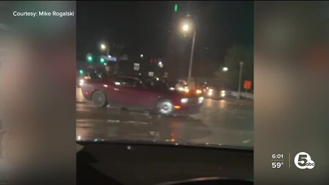 Joyriders take over Cleveland intersections, perform donuts