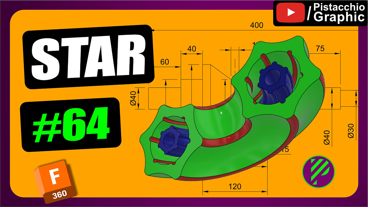 #64 Star | Fusion 360 | Pistacchio Graphic