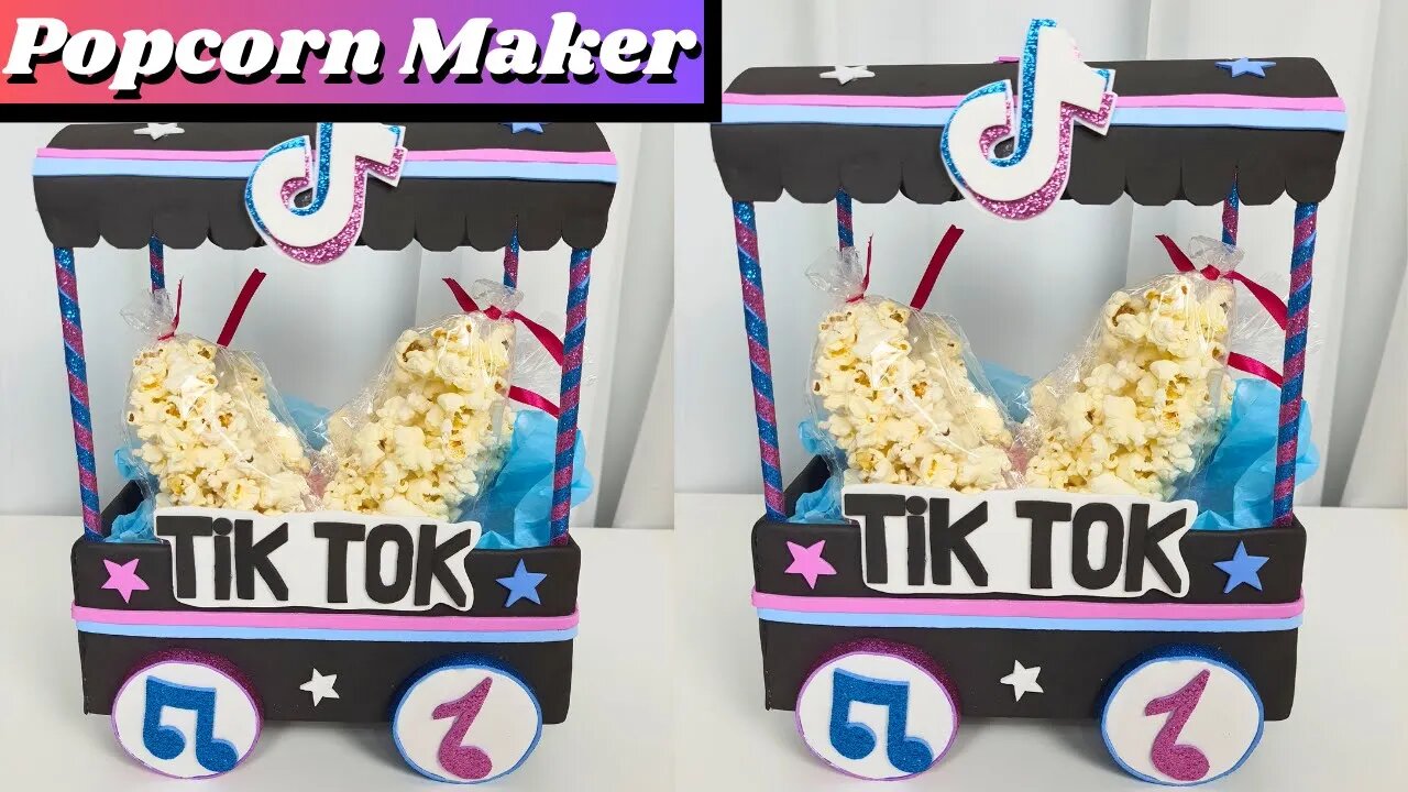 DIY - How to Make TikTok Themed Popcorn Maker to Parties