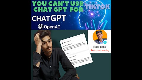 Don't use chat GPT for TikTok or else TikTok ban your account.