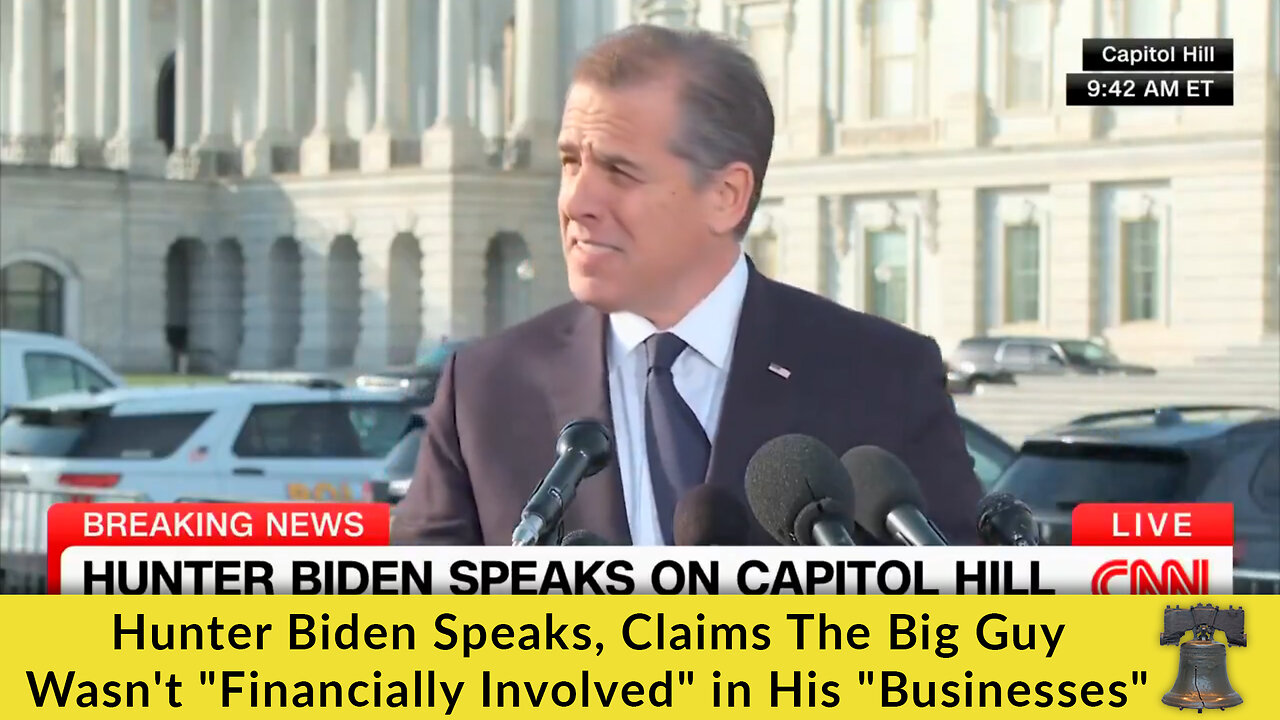 Hunter Biden Speaks, Claims The Big Guy Wasn't "Financially Involved" in His "Businesses"