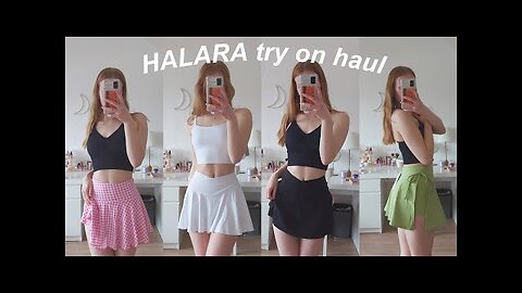 Halara skirts try on haul! ♡