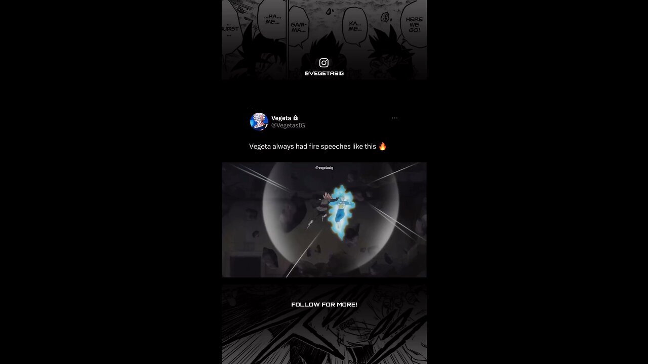 Vegeta speech to Goku Black