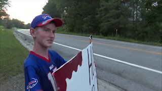 Bills Mafia steps up for Bills fan with Bills sign and big Bills dream