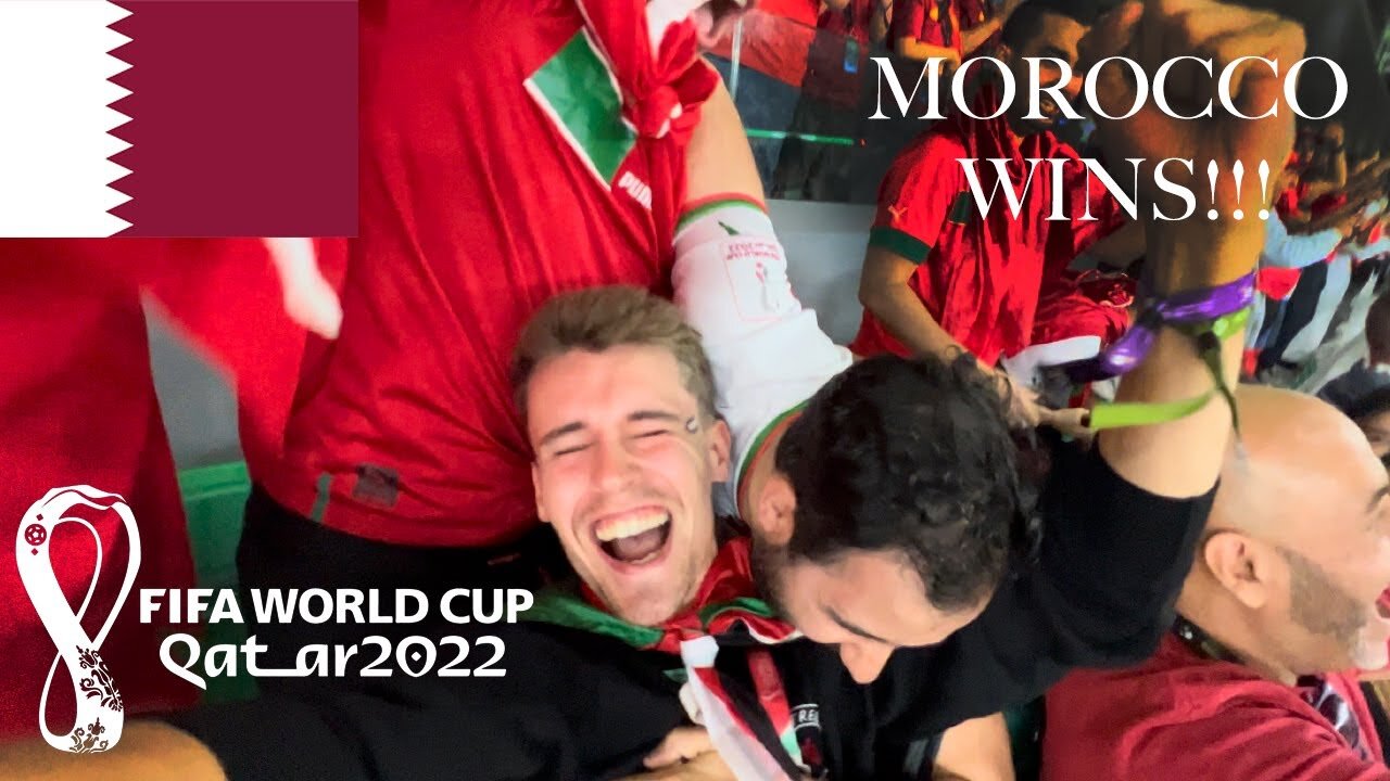 MOROCCO WINS!! 🇲🇦⚽️ (INSIDE THE STADIUM, WINNER MOMENTS!) 🇶🇦⚽️