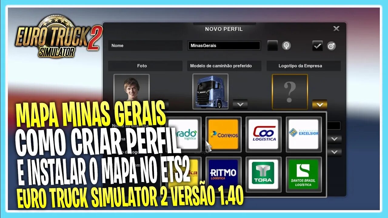 COMO CRIAR PERFIL E INSTALAR MAPA MINAS GERAIS EURO TRUCK SIMULATOR 2