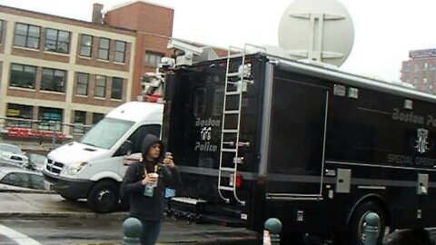 Boston Special Ops van arrives at Fenway Park (2 of 3)