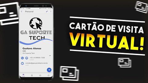 Como fazer CARTÃO DE VISITA VIRTUAL GRÁTIS pelo ANDROID