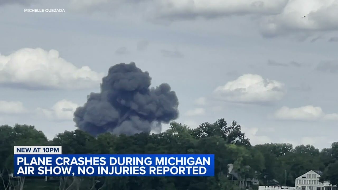 Michigan air show: MiG-23 jet crashes moments after two occupants eject