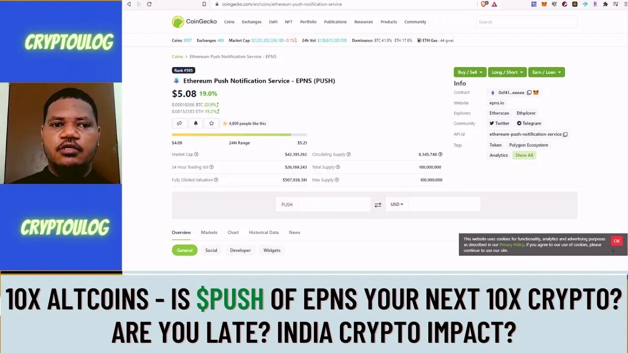 10x Altcoins - Is $PUSH Of EPNS Your Next 10x Crypto? Are You Late? India Crypto Impact?