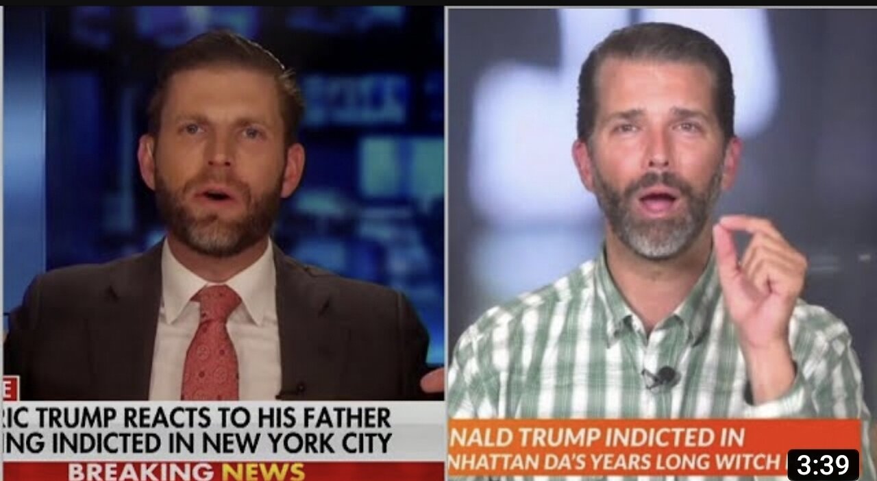 Donald trump's son react to his hush money indictment