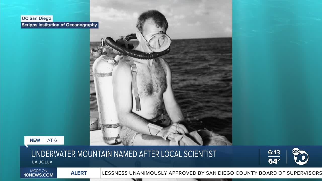 Underwater mountain named after "Einstein of the Ocean," Walter Munk