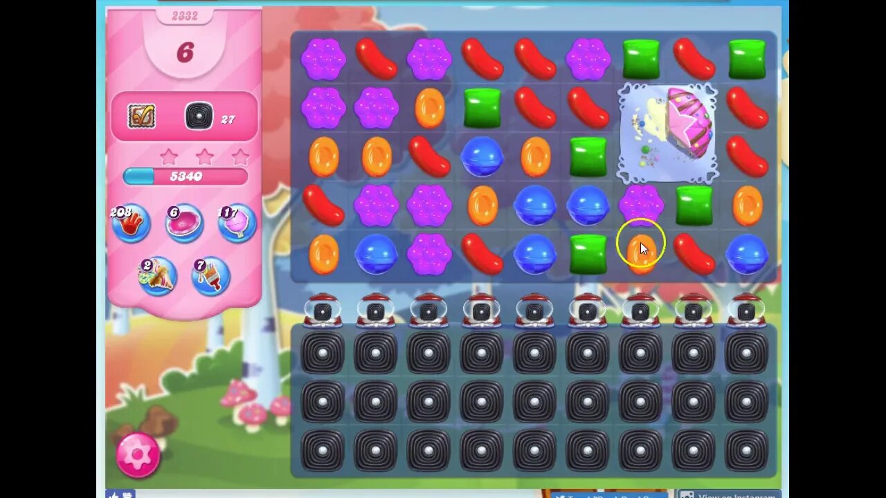Candy Crush Level 2332 Audio Talkthrough, 2 Stars 0 Boosters