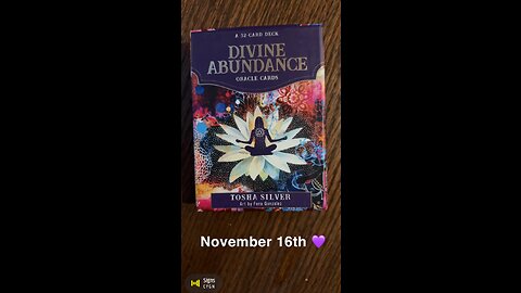 November 16th oracle card: signs