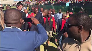 UPDATE 2 - SA President Ramaphosa arrives for May Day celebrations in Port Elizabeth (hxy)