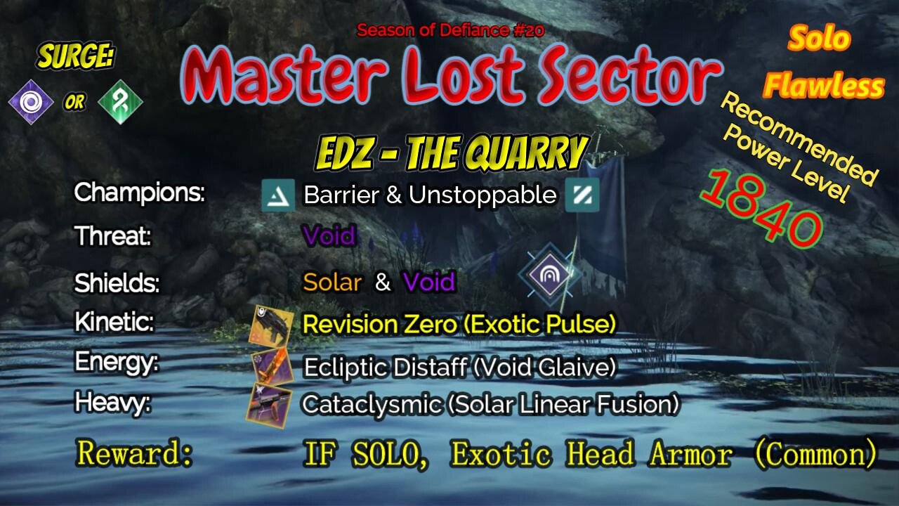 Destiny 2 Master Lost Sector: EDZ - The Quarry on my Strand Warlock Solo-Flawless 4-29-23